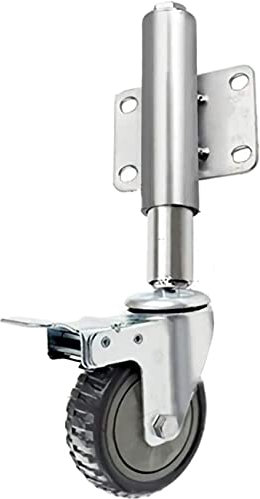 GLJTUO Schwerlastrolle, 3 Zoll/75 mm, drehbare Rolle für den Heimgebrauch, schwere, Flache, federfreie Stoßdämpfer, einziehbar, 30 mm, 1 Stück,