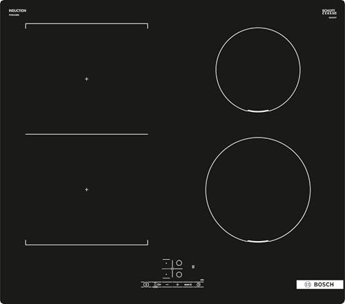 Table induction - SER4 - Noir - 4-foyers - Puissance de raccordement: 6 BOSCH - PVS611BB6H