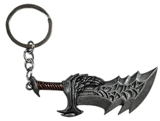 Pidak Llavero del guerrero del caos de metal 9,5 cm - Dios - Guerrero - Cuchillas, gris, XL