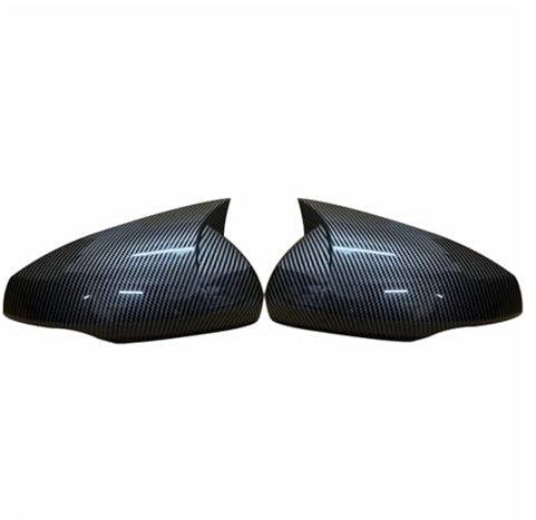 Auto Spiegelkappe Für VW Für Polo Mk6 AW Für GTI 2018-2021 OX Horn Auto Kappen Shell Trim Rückspiegel Abdeckung Spiegelkappen Außenspiegel(Carbon Look)