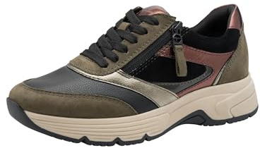 TAMARIS Comfort låga sneakers för kvinnor, olivkam, 40 EU, olive comb, 40 EU