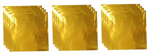 CIYODO 400stücke Goldfarbene Aluminiumfolie Bonbonverpackung Lebensmittelecht Glänzend Vielseitiges Süßigkeiten Teeblatt-folienset Hygienisch Für Party Geschenkverpackungen Geeignet