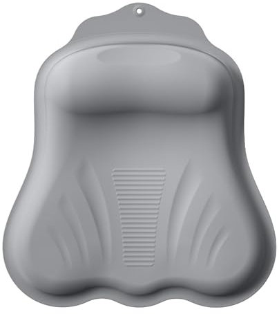 lomonmen Cuscino Vasca da Bagno,Cuscino per Vasca Ergonomici,Poggiatesta Vasca da Bagno con Ventose per Collo,Testa e Spalle (Grigio chiaro)