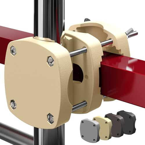 4smile Sonnenschirmhalter Balkongeländer SunnyBoy, Sandbraun - Kompakte Sonnenschirm Halterung Balkon, flexibel verwendbar - Schirmhalterung Balkongeländer ersetzt Sonnenschirmständer Balkon