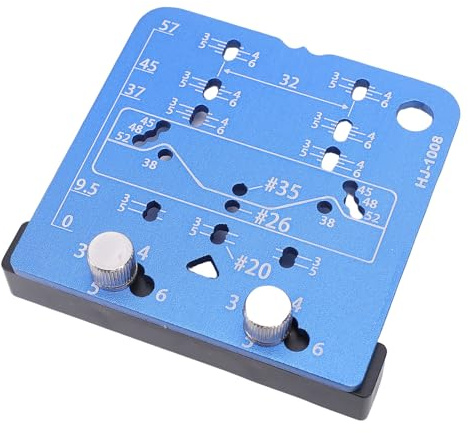 YUEHISY Plantilla de la Plantilla de la Bisagra de la Puerta del Gabinete, Herramienta de Marcado de Hardware del Gabinete de 26 Mm de 35 Mm, para la Copa de Bisagra Oculta y el