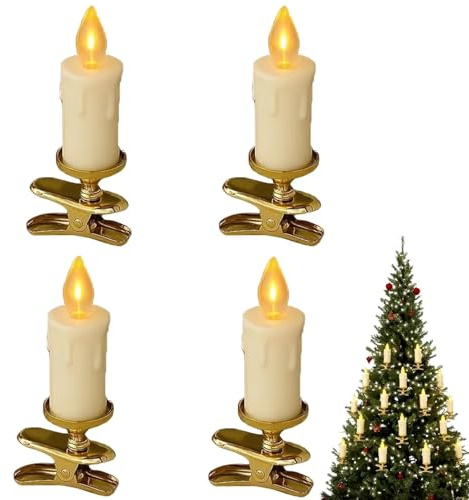 Candele per albero di Natale senza fiamma, a LED, luce bianca calda, senza fiamma, senza fiamma, funzionamento a batteria, candele finte elettriche, per matrimoni, feste, vacanze, casa, scrivania