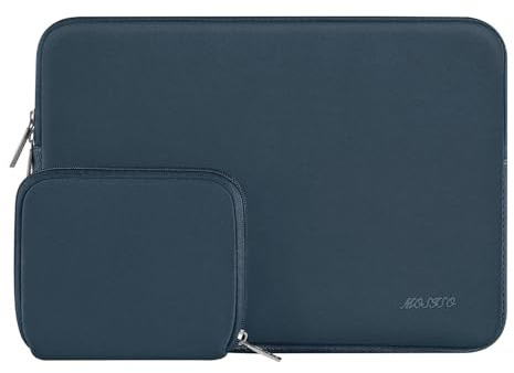 MOSISO Housse Ordinateur 14 Pouces avec Pochette,Brume Bleu | Sac de Transport Néoprène Résistant aux Rayures Compatible avec MacBook MacBook HP/Lenovo/Dell/ASUS/Acer 14