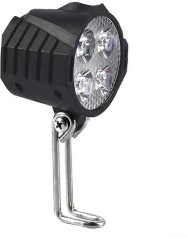 Yhenlovtt Faro delantero LED de 12 W con bicicleta eléctrica y bicicleta plegable para proyector Ipx4, resistente al agua, haz bajo, compatible con 36 V/48 V Ebike Plus E-scooter