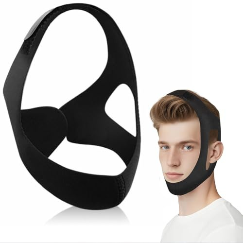 Chin Strap for Sleeping Comfortable Anti Snoring Devices Stop Snoring Solution Adjustable Anti Snoring Chin Strap for Men/Women Snore Stopper Reusable