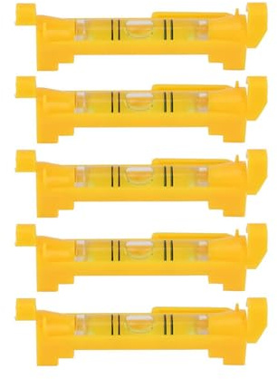 Tissting Niveau à Bulles Mini avec Corde 5 Pièces, Niveau à Fil pour Maçonnerie Plomberie et Carrelage, Matériaux Acrylique et ABS Précision Élevée