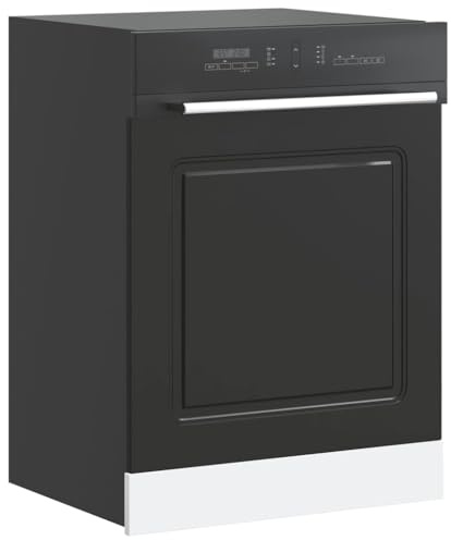 RCODSSK Mascherina per lavastoviglie Kalmar in legno nero con superficie liscia per una protezione affidabile e una facile pulizia in cucina, pannello frontale in materiale robusto