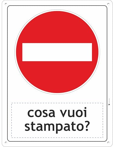 Pubblimania Cartello Divieto di Accesso Proprietà Privata Personalizzabile con Testo, Targa in Alluminio rinforzato da 3mm, Alta Resistenza Esterno e Interno (Divieto di Accesso)