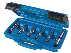 Silverline Glühkerzen- und Zündkerzensteckschlüssel-Set, 6-teilig, 8-16 mm, silber 278096
