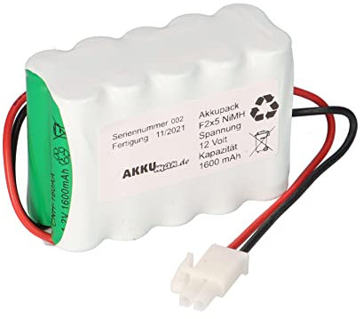 Batteria NiMH da 12 V, 1600 mAh, compatibile con sistemi di porte Assa Abloy Besam Unislide USL-MEU