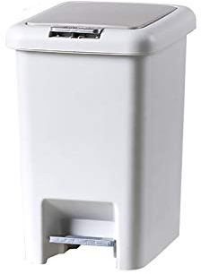 SXXYXH Poubelle À Pédale en Plastique, Poubelle De Ménage Moderne avec Seau Amovible Petite Boîte À Ordures en Plastique Cuisine D'hôtel Corbeille À Papier De Recyclage Domestique,Gris,15L