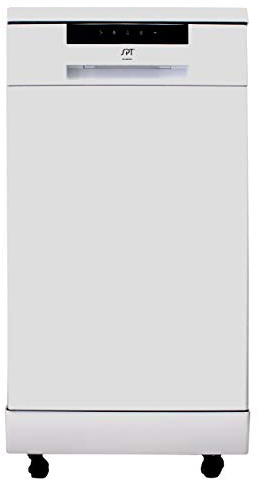 SPT SD-9263WA 18″ Wide Portable Dishwasher with ENERGY STAR, 6 Wash Programs, 8 Place Settings and Stainless Steel Tub – White