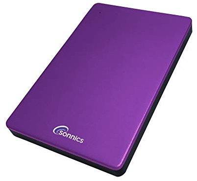 Sonnics 500GB Tipo C USB 3.1 Esterni Portatile Hard-Disk per Finestre PC, Mac, Smart TV, XBOX ONE/Serie X & PS4 /PS5, Porpora