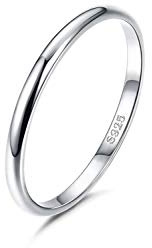 Gold Gala Banda de Anillo Simple de Plata de ley 925 Made in Italy (18)