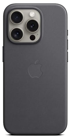 Apple iPhone 15 Pro Feingewebe Case mit MagSafe – Schwarz ​​​​​​​