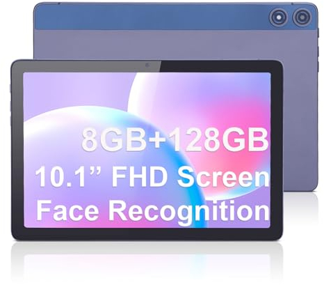 C idea 2024 Android 12 Tablet Pc, Tablette De Jeu De 10,1 Pouces, 8GB RAM 128GB ROM, 6000mAh Long Standby, WiFi 5G / 2.4G, Tablette D'Écriture pour Adultes Et Adolescents