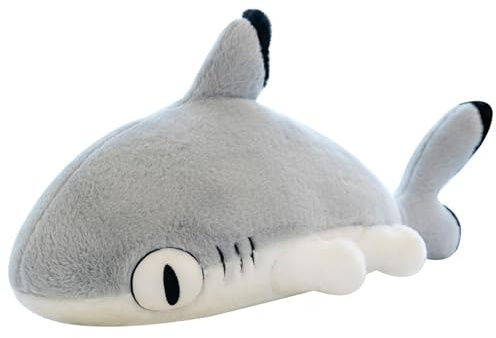 Kuscheltier Hai Plüschtier Kawaii Stofftier Plüsch Kissen zum Kuscheln & Spielen Hai Plüsch Spielzeug Plüschpuppen Weihnachten Geschenk für kuschelecke Kinderzimmer Schlafzimmer Deko (100cm)