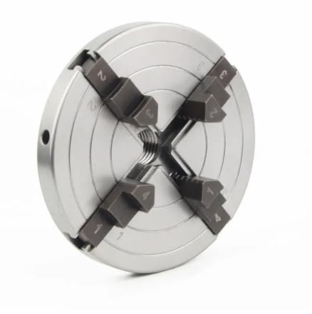 LUJIAYA Plato Torno de Madera de 6 Pulgadas y 150mm, Portabrocas de torneado de Madera autocentrante de 1 x 8tpi / M33 de 4 mandíbulas for Herramientas de torneado de Madera(M18x2.5mm)