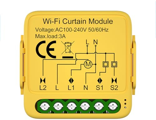 Hanzete Tuya Module de rideau Intelnt WiFi motorisé pour volet roulant Télécommande compatible avec Alexa et Assistant pour passerelles de commande vocale nécessaires