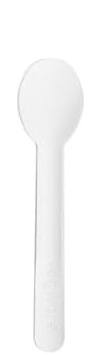115mm Compostable Paper Teaspoon x300| 100% Biodegradable Eco-Friendly Plastic Free| Ideal for Wedding Picnic Party Outdoor Office BBQ| Dessert Sampling Yogurt Ice Cream Food Grade Paper
