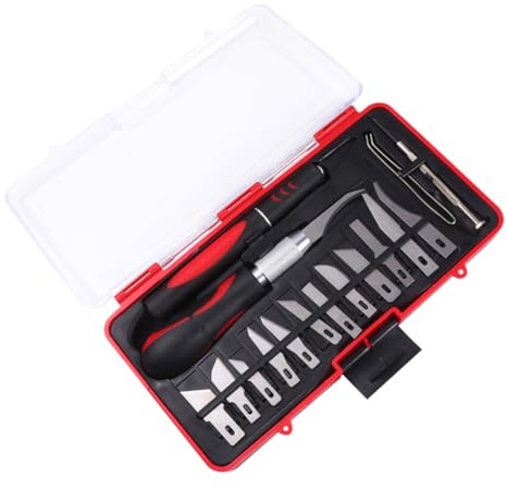 NUOBESTY 16pezzi Penna Per Intaglio in Acciaio Al Carbonio Scalpello Manuale Per Bulino Set Strumenti Per Lavorazione Del Incisione Utensili Da Te