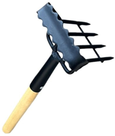 UPKOCH Râteau à Main pour Pelouse Râteau à Gravier pour Jardinage avec Manche pour Désherbage Et Ameublissement Sol