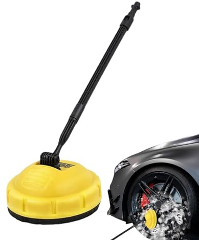 Brosse nettoyante de, rotative, poignée Longue, légère | Brosse de Sol Haute Pression pour extérieur, idéale pour Machines à Laver de Voitures et terrasses