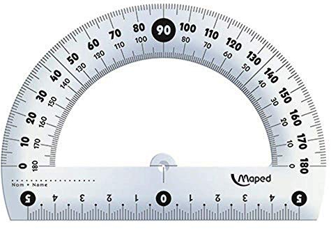 Maped - Halbkreis-Winkelmesser CLASSIC, 12 cm , 180° - transparent