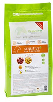 OrganicVet Hund Trockenfutter Sensitive + getreidefrei Ente & Kartoffel, 1er Pack (1 x 1.5 kg)