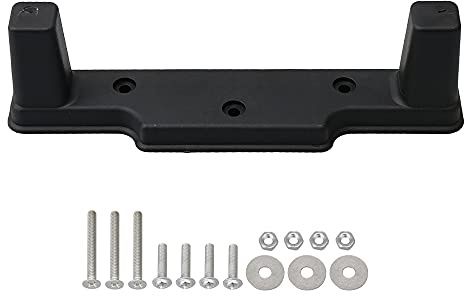 BQLZR plastica nera accessori per bagagli da viaggio sostituzione valigia piedi staffa con parti di montaggio lunghezza 9,45, altezza 2,56
