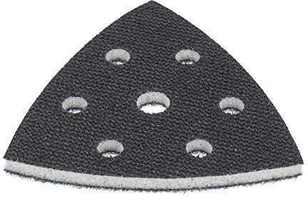 DFS Softauflage für Deltaschleifer Schleifplatte 93x93x93 mm 6-Loch aus Schaum (weich), Interface-Pad soft für Schleifpapier Dreieckschleifer