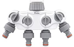 4 Wege Verteiler mit Ventil 1 Reduktion 3/4 Wasserverteiler Verbindung BR-034K