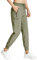 MOCOLY Damen Jogginghose Cargohose Wanderhose Leichte Trekkinghose Wasserdicht Winddicht Outdoorhose Trainingshose Sweathose Joggpants Baggy Cargo Sport Hosen für Frauen mit Taschen Grün XXL