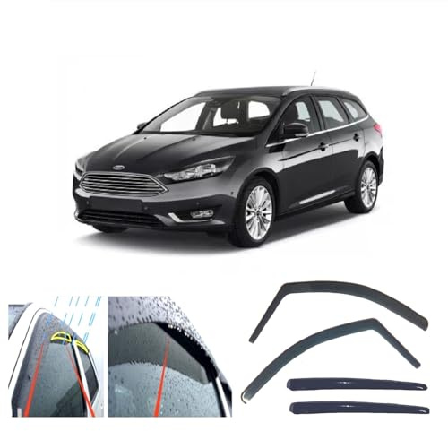 AC WOW 4x Windabweiser für Ford Focus Turnier 5-Türer Kombi Wagon MK3 2011 2012 2013 2014 2015 2016 2017 2018