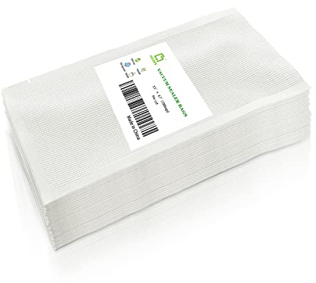 CANLENPK Vakuumierbeutel Goffriert Vakuum Lebensmittel Aufbewahrungsbeutel, Lebensmittelbeutel Vakuumierbar, Sous Vide Lebensmittelsiegelbeutel (9x12CM/3.5x4.7 Zoll,100 Stück)
