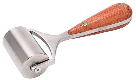 Leder Andruckrolle Leder Roller Werkzeug Andrückwalze Handdruck Roller mit Holzgriff für Schweißwerkzeug Installationswerkzeug