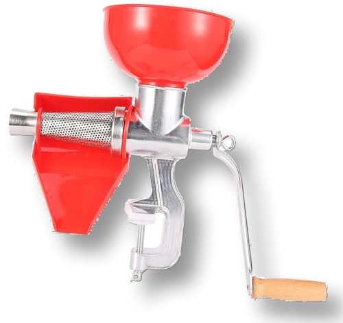 Natudeco Manuelle Entsafter Fruchtpresse Tomaten,Spätzlepresse Zitronen-Limetten-Presser Haushalts-Tomaten-Crush-Maschine Aluminiumlegierung dickes Gemüse Separator Küchenwerkzeug mit Filter