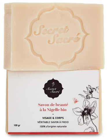 Savon de Rasage à la Nigelle Bio - 100 g - Saponifié à Froid - 100% Naturel - Fabrication Française - Pour Barbe et Rasage Doux