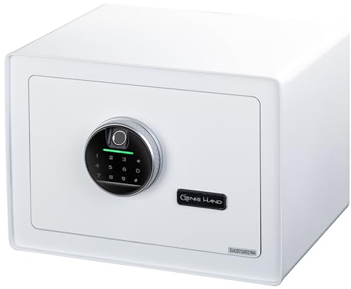 Genie Hand | Cassaforte Elettronica da Armadio con Impronta Digitale Cassetta di Sicurezza con Schermo Touch Screen, Sistema Anti Bounce e Serratura B-Class