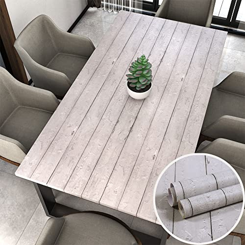 Papel pintado negro grueso papel de contacto madera despegar y pegar vinilo impermeable autoadhesivo papel tapiz extraíble para pared en rollo (Color: patrón de cemento, tamaño: 80 x 300 cm)