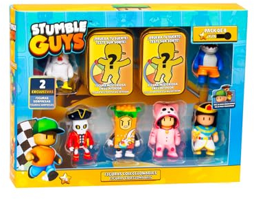 Bizak Stumble Guys Actionfiguren, 8 Stück, 6 cm, Set 2, 3 Charaktergruppen zum Sammeln, Offizielle Lizenz des Abschieß-Videospiels, Erwachsene Fans und Jungen oder Mädchen ab 8 Jahren (64112072)