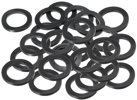 PATIKIL Rondelle Plate En Caoutchouc M30, Lot De 24, Diamètre Intérieur 30mm, Diamètre Extérieur 39mm, Épaisseur 3mm, Joint D'étanchéité Pour Robinet, Tuyau, Raccord, Boulon, Noir