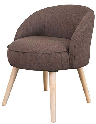 Vintage Braun Tisch Klavierstuhl mit gepolstertem Kissen Eleganter und bequemer Sitz für Eitelkeit