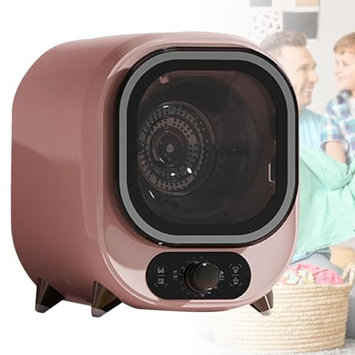 Generisch Kondensationstrockner, kompakter tragbarer Wäschetrockner mit 5 kg Fassungsvermögen, Schleuder mit 0,8 kg Tragkraft, für Zuhause, Wohnungen und Wohnmobile (Pink)