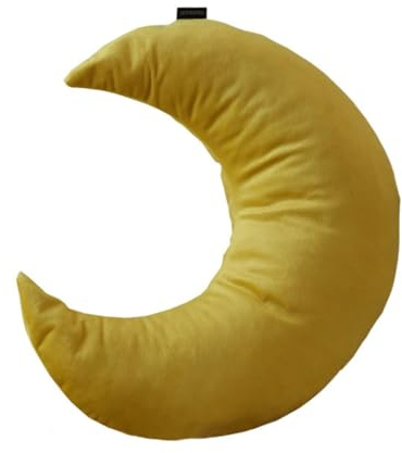champracer Mondkissen 36x34 cm Kuschelkissen Kinder Niedlich Mond Dekokissen für kuschelecke kinderzimmer, Weiche Flauschige Mondform Zierkissen Sofakisse für Heimdekoration