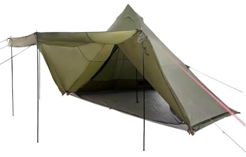 vidaXL Tipi-Familienzelt 8 Personen Olivgrün Wasserdicht, Campingzelt, Gartenzelt, Wanderzelt, Zelt, wasserdichtes Zelt, tragbares Zelt, Outdoor Zelt